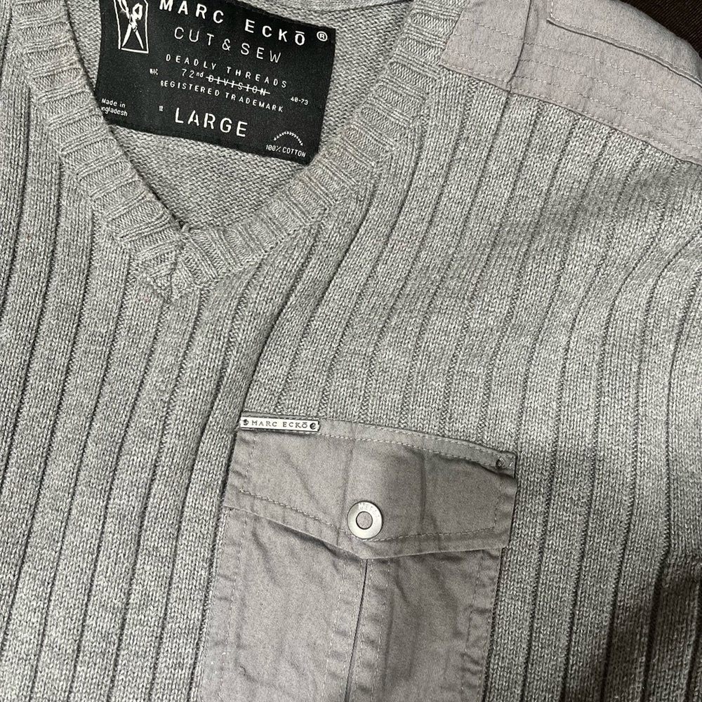Mens Marc Ecko Cut & Sew V-Neck Sweater